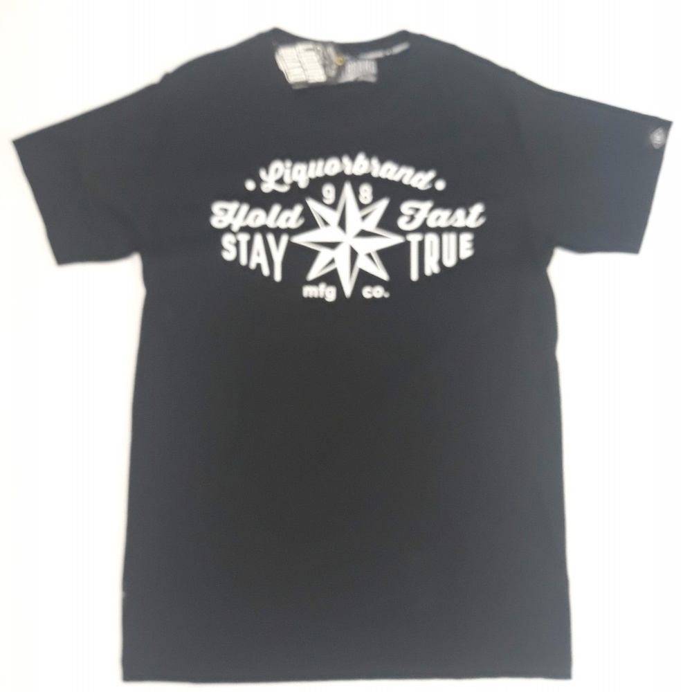 Liquor Brand Hold n Fast graphic black tshirt S